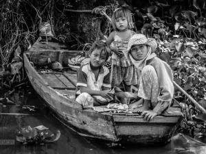 Boat Children, Tonle Sap, Cambodia