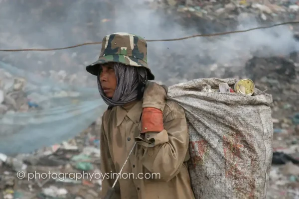 Cambodian Rubbish Dump Worker