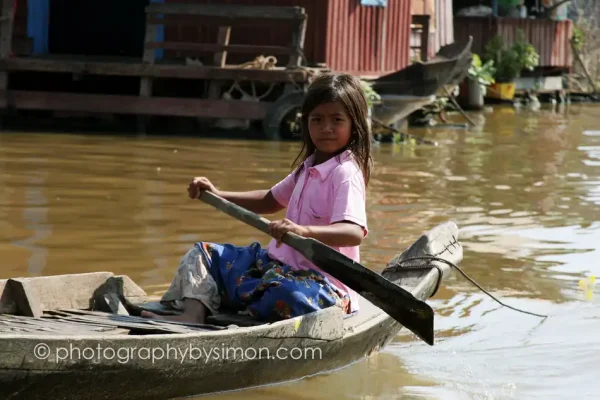 Cambodia boat girl