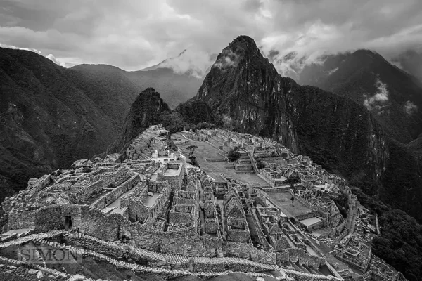 Machu Picchu in black and white, Peru