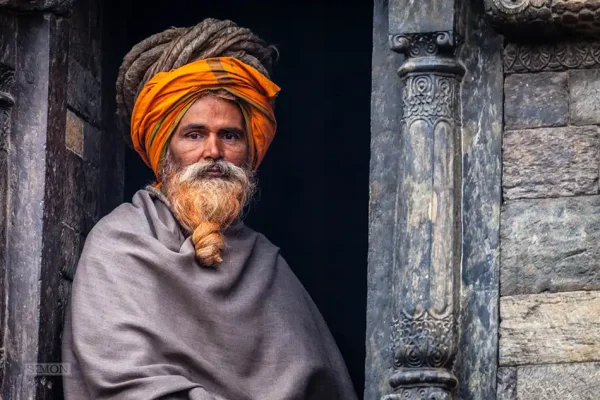 Temple Portait, Nepal